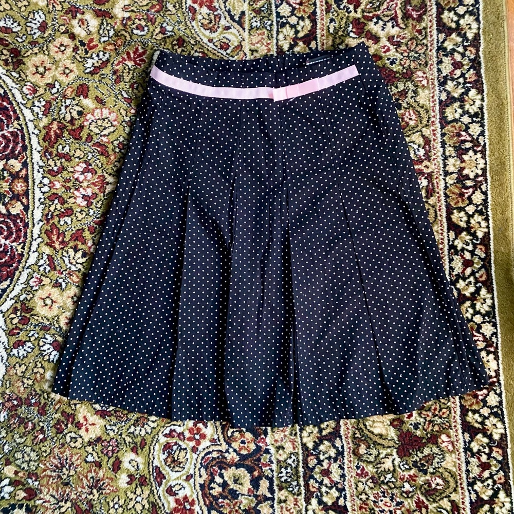 VTG Y2K Tracy Evans Black Polka Dot Skirt 100% Cotton